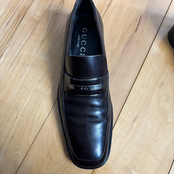 Gucci Brown Slip On Loafers Mens Size 9D Hardware Business Formal Luxury Used main image 9